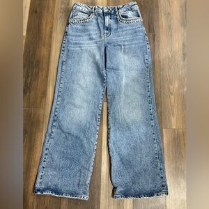 Pilcro Blue Wide Leg Jeans